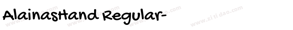 AlainasHand Regular字体转换